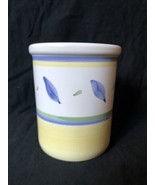 Williams-Sonoma canister ceramic utensils holder blue yellow Italy - £15.85 GBP