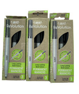 BIC Revolution Permanent Markers Black Ink Fine Point Tip 3 Packs of 3 e... - £9.16 GBP