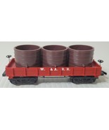MANTUA HO scale W &amp; A R.R. OLD TIMER WOOD GONDOLA CAR 3 WOODEN WATER TAN... - $13.74