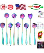 High-Quality Floral Teaspoon Set - 9 Stainless Steel Spoons in Charming ... - $23.90 CAD