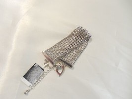 Thalia Sodi 7&quot; e 2&quot;ext Simulated Diamond Multi-Row Flex Mesh Bracelet C771 $34 - £11.36 GBP