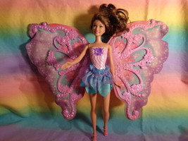 2011 Mattel Barbie Flower &#39;n Flutter Fairy Doll Butterfly Wings - READ - £9.83 GBP