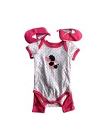 New Swiggles Baby Girls Infant Size 3 6 months 3 Piece Set Matching Outfit One P - $12.86