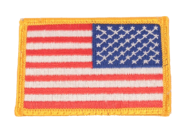 AMERICAN FLAG PATCH embroidered iron-on REVERSE USA EMBLEM UNIFORM LEFT ... - $66.43 MXN