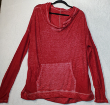 Urban Outfitters Hoodie Women Size Medium Red Knit Polyester Pockets Long Sleeve - £13.93 GBP