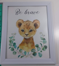 set of three jungle prints, lion, giraffee, elephant framed ready for hanging - £15.66 GBP
