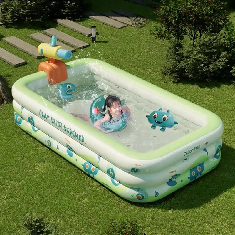 Large Swimming Pools 2.1M/1.8M/1.5M Inflatable Swimming Pool Outdoor Portable - £14.71 GBP+