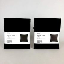 (Lot of 2) Ikea Gurli Black Cushion Covers Pillow Cover 20&quot; x 20&quot; w/zipper - £14.18 GBP