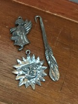 Barker Signed Genuine Pewter Vine w Smiling Sun and Angel Charm Bookmark Book - £12.48 GBP
