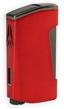 Lotus Chroma Dual Flame Lighter w/ Punch Glossy Red &amp; Gunmetal - L7130 - $35.24