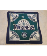 Vintage Seattle Mariners 1996 Teal Blue White Bandana Handkerchief Cotton - $14.99