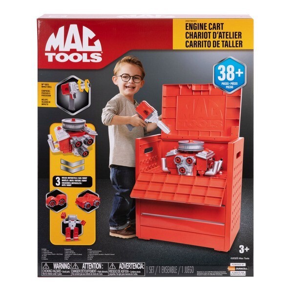 New Mac Tools Engine Utility Cart Play Set, 38+ Pieces Impact Drill 1785027 Item image 9