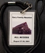 Family Reunion 2001 Vince Gill, Brad Paisley +++ - Backstage Laminate Pass Ryman - £11.75 GBP