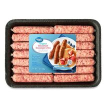 Great Value Uncooked Original Breakfast Pork Sausage Links, 12 oz Package - $5.99