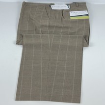 Perry Ellis Portfolio Men&#39;s Modern-Fit Resolution Dress Pants Dk Beige-33/30 - $26.99