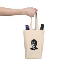 Black and White Ringo Starr Beatles Drummer Wine Tote Bag Canvas 100% Cotton - £25.51 GBP