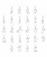 1/20Ct TW Diamond A-Z Alphabet Pendant Necklace in Sterling Silver - $67.99+