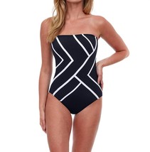 Gottex Bandeau One Piece Swimsuit In Mirage Black White - $83.00