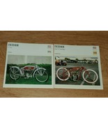Excelsior V-Twin &amp; Super X V-Twin Racer Atlas Editions Motorcycle Cards - £7.83 GBP