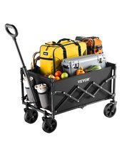 VEVOR Collapsible Wagon 120L 225lbs All-Terrain Wheels Adjustable Handle... - €39,49 EUR