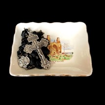 1950s Sainte-Anne-de-Beaupré Souvenir Trinket or Pin Dish by Ashley Clough - £13.32 GBP