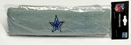 Dallas Cowboys NFL Licensed Vintage Throwback Gray Headband Sweatband Adult Size - £11.93 GBP
