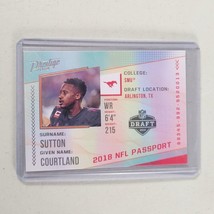 Courtland Sutton Rookie Card #19 2018 Panini Prestige Football NFL Passport - £6.29 GBP