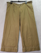 PrAna Capri Pants Mens Size Large Green Pockets Wide Leg Logo Drawstring Casual - £17.29 GBP