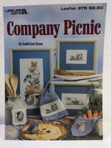 1990 Leisure Arts - "Company Picnic" Cross Stitch Leaflet #975 VTG Sandi Gore - $7.92