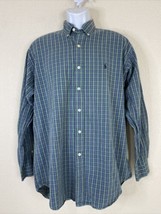 Ralph Lauren Blaire Men Size M Green/Blue Check Button Up Shirt Long Sleeve - £7.32 GBP
