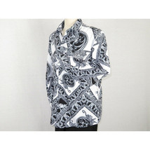 Mens Oscar Banks Turkey Shirt Satin Roman Lion Medusa European 6587 Black gray image 7