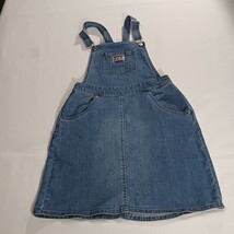 Genuine Levi’s A070-M8L Denim Blue JUMPER DRESS Cotton Girl's L Fits 12-13 Yrs image 9