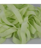 Green Fringed Elastic Trim 1/2&quot; x 223&quot; Crafting Floral Decoration Sewing... - £3.12 GBP