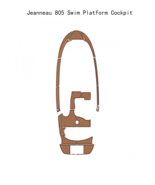 Jeanneau 805 Swim Platform Cockpit Boat EVA Faux Teak Deck Floor Pad - $1,496.58 CAD