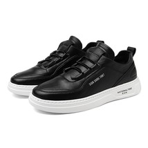 New Elevator Shoes for Men Casual Leather Sneakers Black Designer Shoes Zapatos  - £58.18 GBP