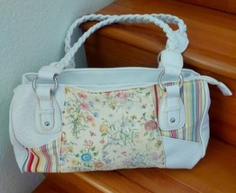 WOMENS Sag Harbor Purse White/Floral Print Shoulder Bag - £13.96 GBP