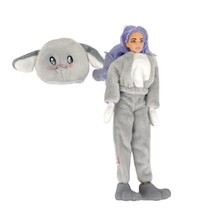 Mattel Cutie Reveal Barbie - Gray Puppy Dog Costume Series 1 Purple Hair - £11.63 GBP