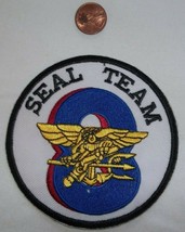 Colorful Us Navy Seal Team 8 Eight Iron On Embroidered Patch 4 Inch New / Nos - £5.53 GBP
