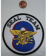 Colorful US NAVY SEAL TEAM 8 Eight  Iron On Embroidered Patch 4 inch NEW... - £5.44 GBP