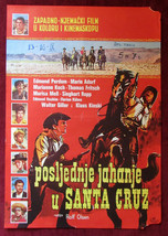 1964 Original Movie Poster Der letzte Ritt nach Santa Cruz The Last Ride to YU - £18.86 GBP