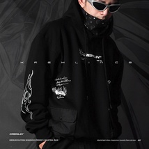 KRMLN Techwear Pullover Hoodie Jacket Fate, Cyberpunk Waterproof hoodie - $110.00