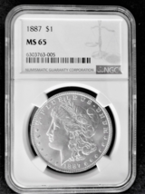 1887 Morgan Silver Dollar Ms 65 With MINT-LIKE Luster - £199.83 GBP