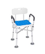Shower Chair Seat with Padded Arms and Back, Shower Stool with Reinforce... - $98.57 CAD