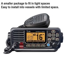 ICOM M330 VHF RADIO COMPACT W/GPS - BLACK M330 71 - $229.00