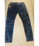 Dark Sea Blue Stonewash Biker Style Straight Leg Regular Jeans  BNWT&#39;S W... - £14.32 GBP