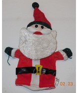 Santa clause Hand Puppet Plush Rare HTF Christmas - $190.63 MXN