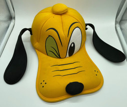 Vintage Pluto Walt Disney World Cap Dog Long Bill Hat Long Ears Size Adult Read - £14.51 GBP