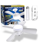 Bell + Howell Socket Fan Ceiling Fan with Light, 1000 Lumens Warm Light - $55.00