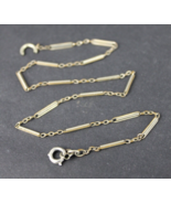 antique pocket watch chain 14k GOLD FILLED BAR partial 14&quot; - $49.99