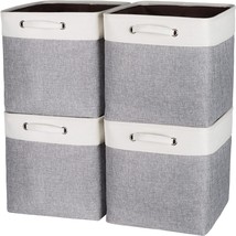 Foldable Storage Bins For Shelves And Storage Basket With Handles For Organizing - £35.91 GBP